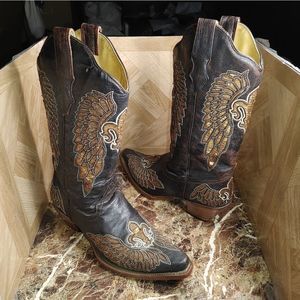 Corral women's Fleur de Los wing Cowboy Western Boots size 10m
